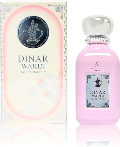 Dinar Wardi 100ml EDP arabisches Parfüm für Frauen Jasmin, Vanille, Rosenduft lang anhaltendes Spray von French Arabian Perfumes