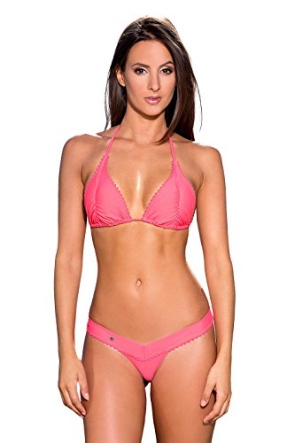 my sexy bikini - Triangel Bikini Bademode Damen - Divino - DREI Teilen : (Brasilien + String + top) Koralle Nectarine (Unter: 34/36 | BH: 1) von my sexy bikini