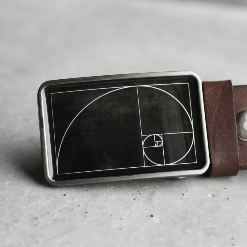 Golden Ratio Gürtelschnalle, Fibonacci Mathe Geschenk, Wissenschaftsgeschenk Ingenieur Geschenk Architekt Geek Gürtelschnalle Herren von myBeltBuckle