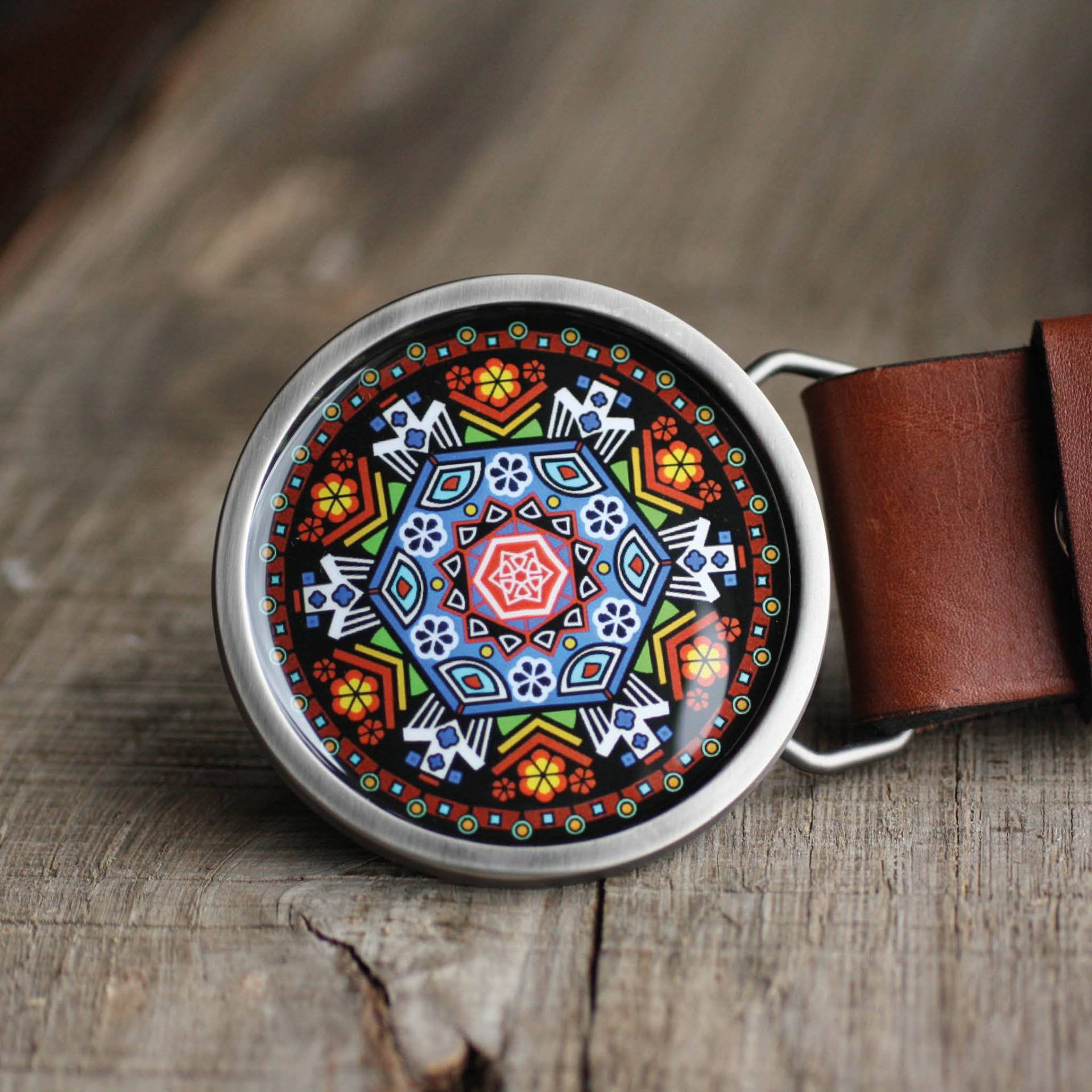 Mandala Gürtelschnalle, Art Blet Buckle von myBeltBuckle