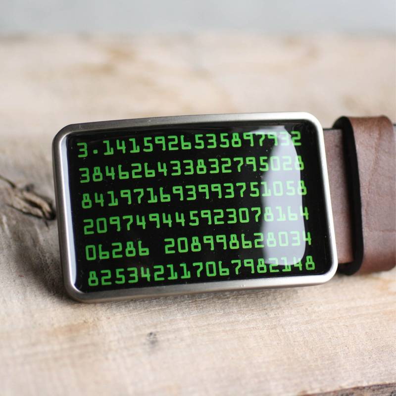 Mathe Gürtelschnalle, Pi Ziffern Wissenschaft Geek Schnalle, Coole Geschenk Für Ihn, Herren Lehrer von myBeltBuckle