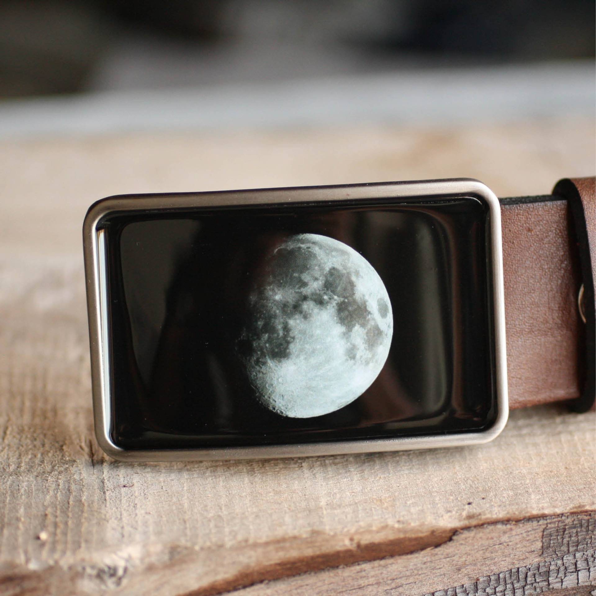 Mond Gürtelschnalle, Gürtelschnalle Für Männer, Space Geschenk Ihn, Herren Schwarze von myBeltBuckle