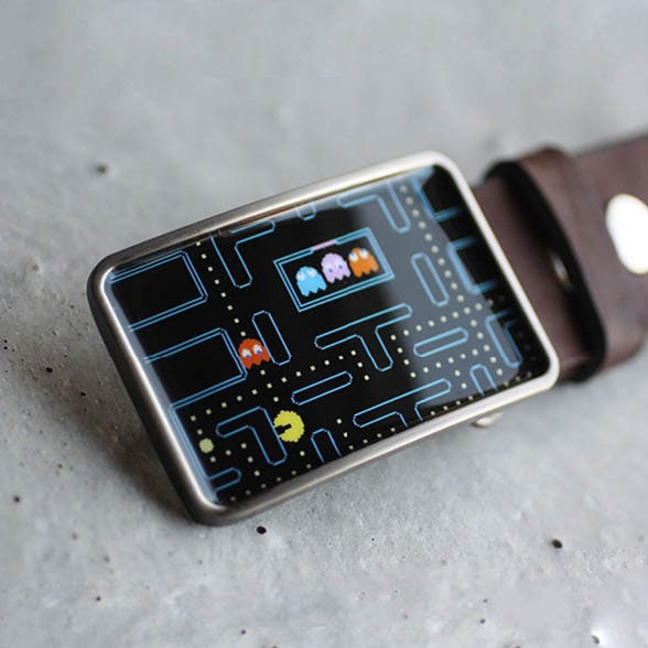 Pac Man Gürtelschnalle, Geek Videospiel Herren Geschenk Für Ihn, Vatertagsgeschenk, Oder Vatertag, Retro von myBeltBuckle