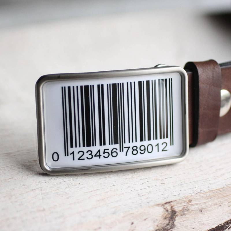 strichcode Gürtelschnalle, Gürtelschnalle von myBeltBuckle