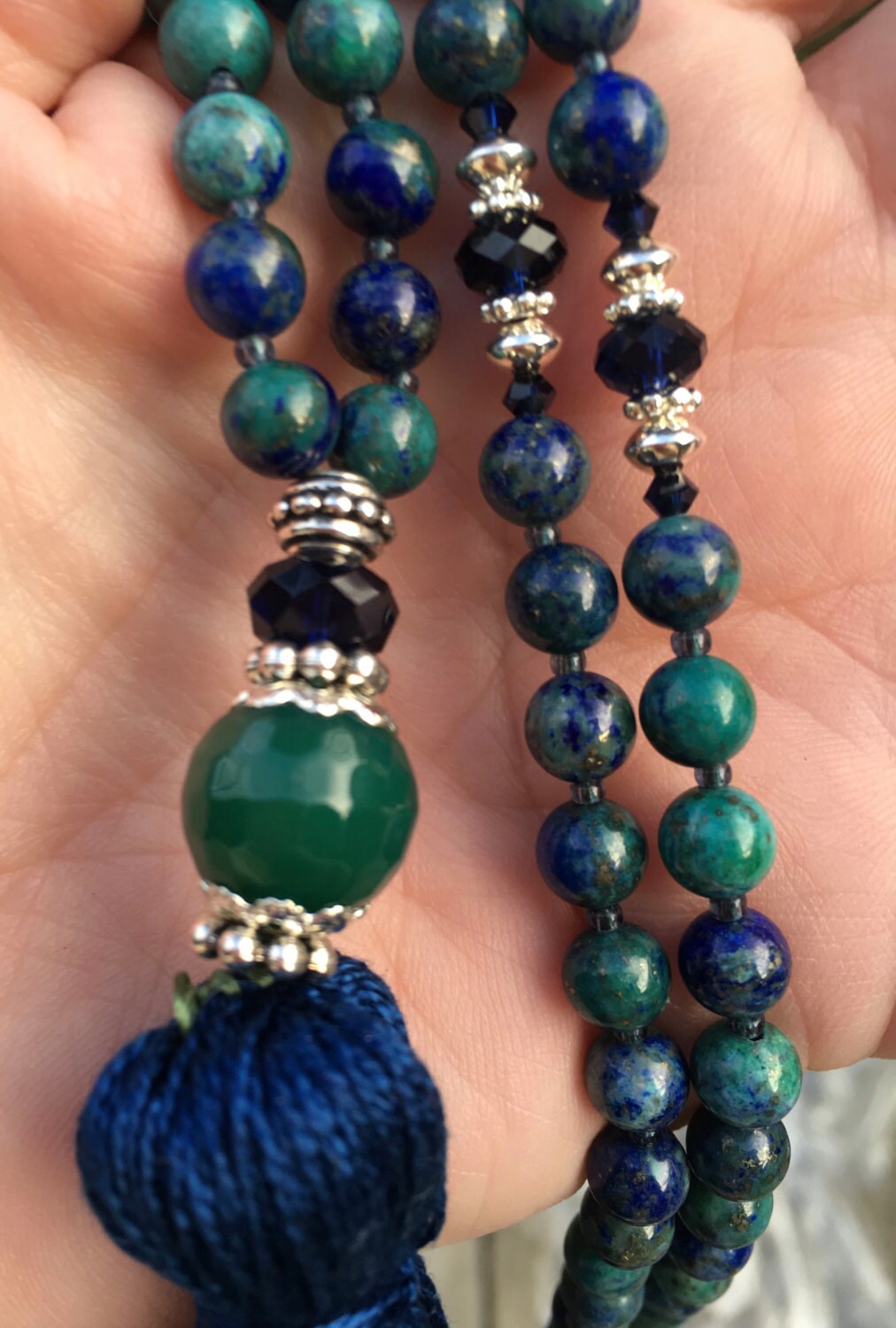 Azurite Mala Halskette Azurite Mala Halskette von myBlueHouseDesigns