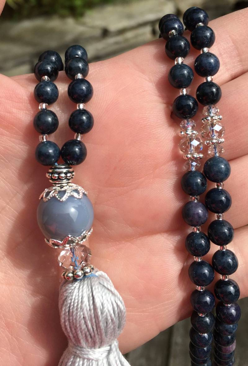 Dumortierit-Mala-Halskette Dumortierit-Mala-Halskette von myBlueHouseDesigns