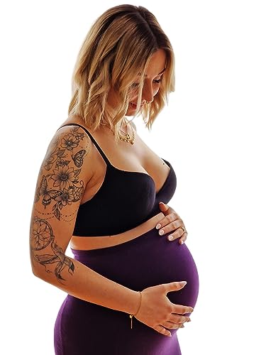 myEphelia® 4in1 Bonding-Top - von unserer Hebamme entwickelt – Bauchband -Shirtverlängerung - StillTop- aus weichem Mikro-Modal (vegan & LenzingTM Modal) (L/XL, Lila) von myEphelia