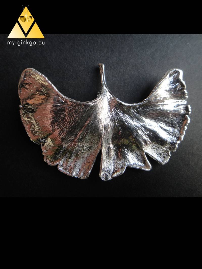 xl Engelform Amulett Echtes Ginkgoblatt Versilbert Glücksbringer 14 von myGinkgo