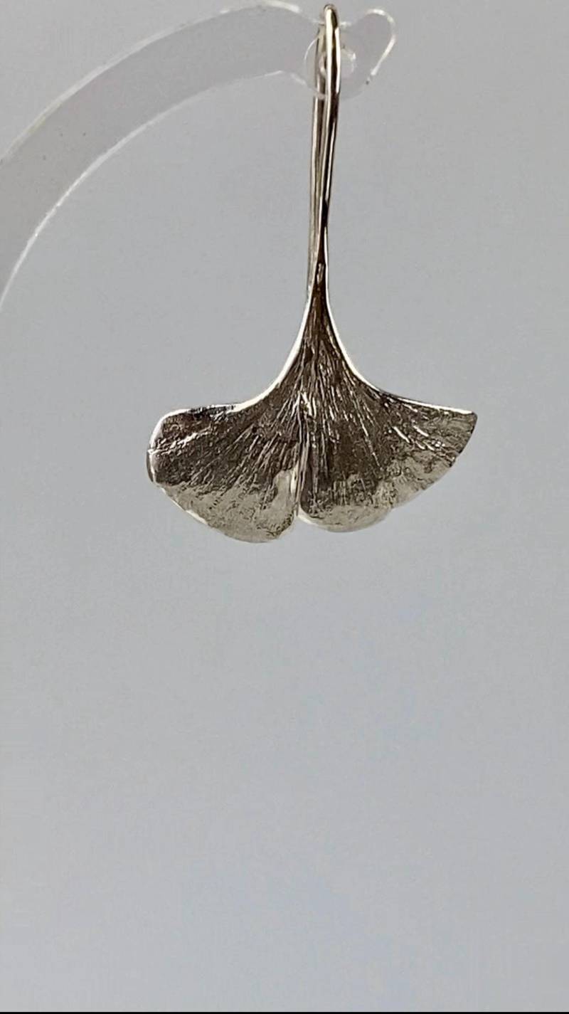 xxs 1 Paar Ohrhänger 925 Silber Ginkgoblatt Echte Blattstruktur 11 xxs 1 Paar Ohrhänger 925 Silber Ginkgoblatt Echte Blattstruktur 11 von myGinkgo