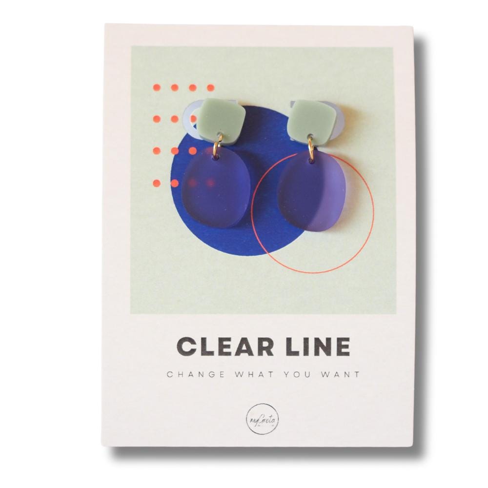 Acryl Statement Ohrstecker Kreis in Lila Inklusive Geschenkverpackung von myGretaDE