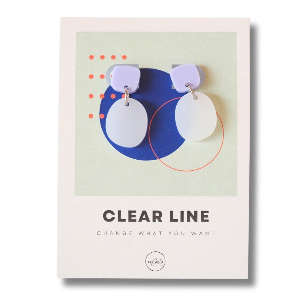 Acryl Statement Ohrstecker Kreis in Weiß Inklusive Geschenkverpackung von myGretaDE