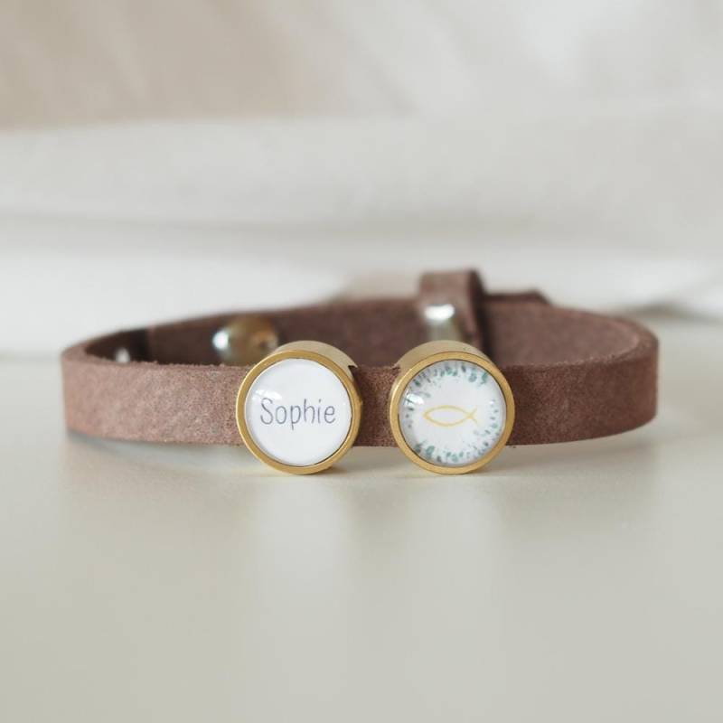 Kommunion Lederarmband Lebensbaum | Firmung Personalisiert Taufe Konfirmation Geburtstag Einschulung von myGretaDE