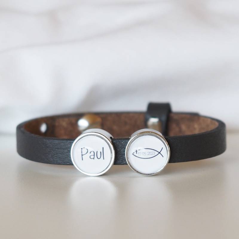 Kommunion Lederarmband Lebensbaum | Firmung Personalisiert Taufe Konfirmation Geburtstag Einschulung von myGretaDE