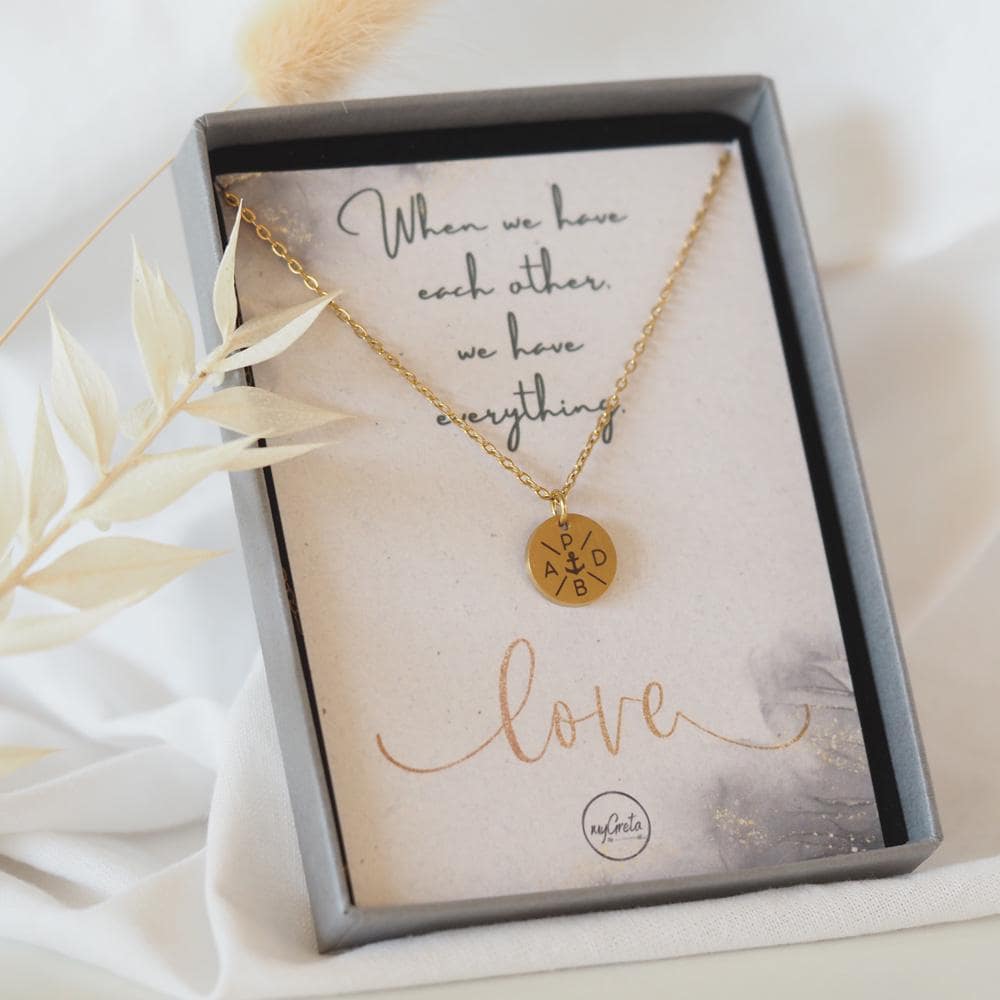 Personalisierte Namenskette Mit Initialen - Elegante Damenkette in Gold, Silber Oder Roségold Perfektes Geschenk von myGretaDE