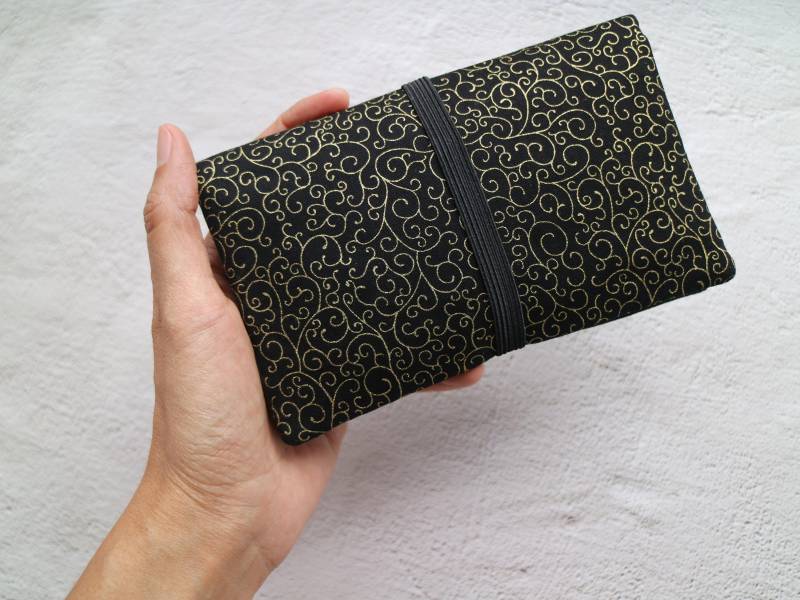 Tabakbeutel Goldenes Zweigmuster Mit Gummiband von myMANAM