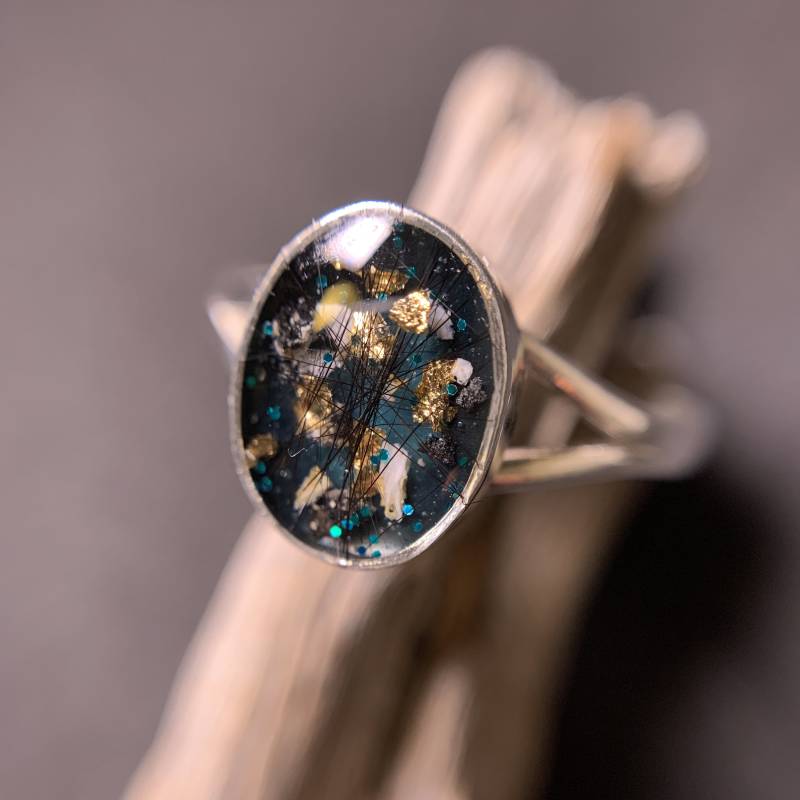Ascheschmuck Ring I Gedenkschmuck Miniurne 925 Sterling Silber Tierasche Mit Asche von mySentimentShop