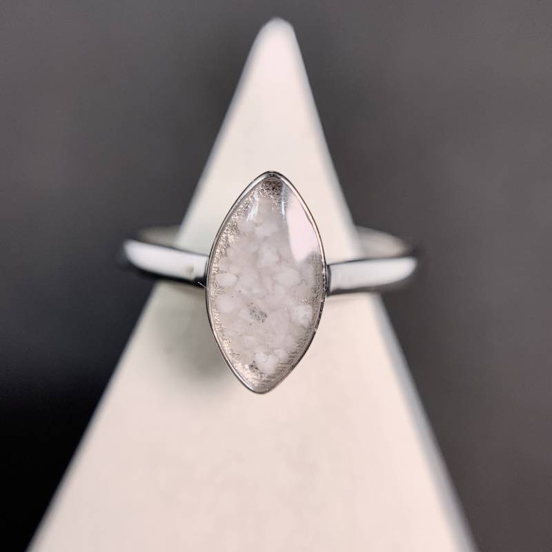 Ascheschmuck Ring I Silber Verstellbarer Mit Fell Gedenkring Erinnerungsschmuck von mySentimentShop