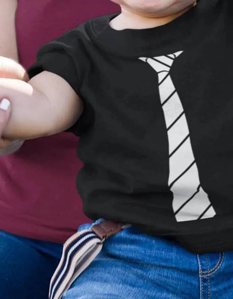 Ausgehshirt Mit Krawatte in Business Look Schwarz - Baby T-Shirt von myShirtStore