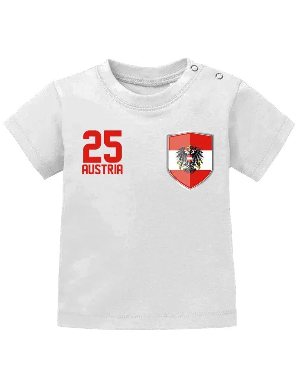 Austria 25 - Wappen Em Wm Österreich Fan Baby T-Shirt von myShirtStore