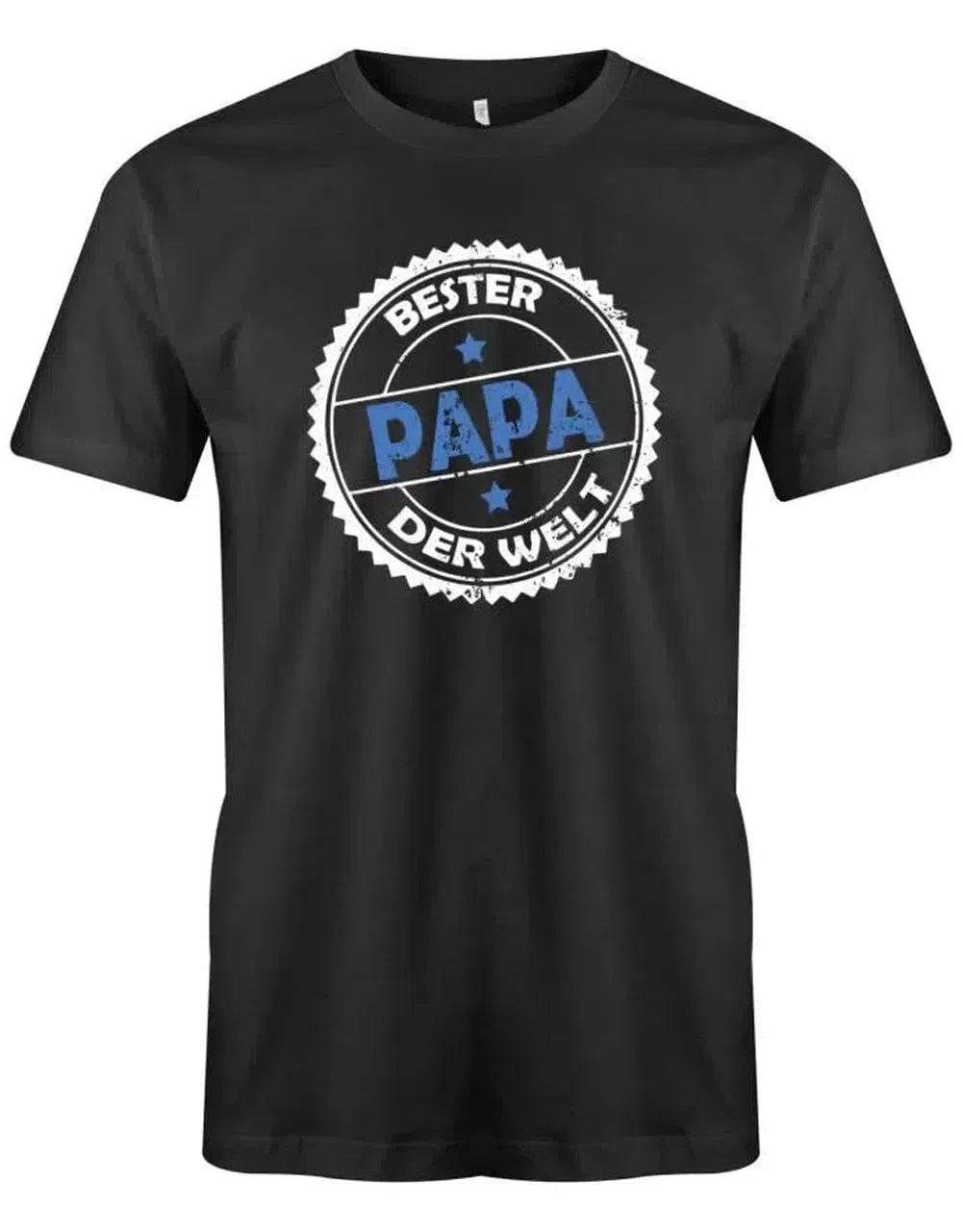 Bester Papa Der Welt Stempel Grunge Look - Shirt Herren von myShirtStore