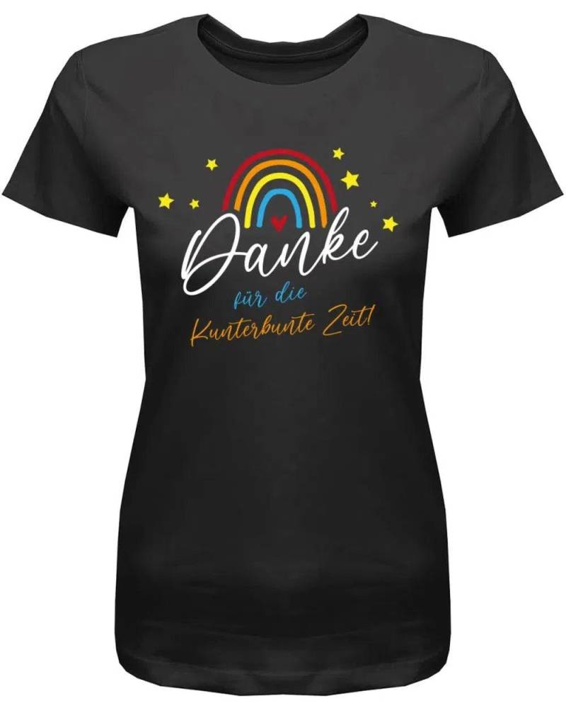 Danke Für Die Kunterbunter Zeit - Regenbogen Erzieherin Geschenk T-Shirt von myShirtStore