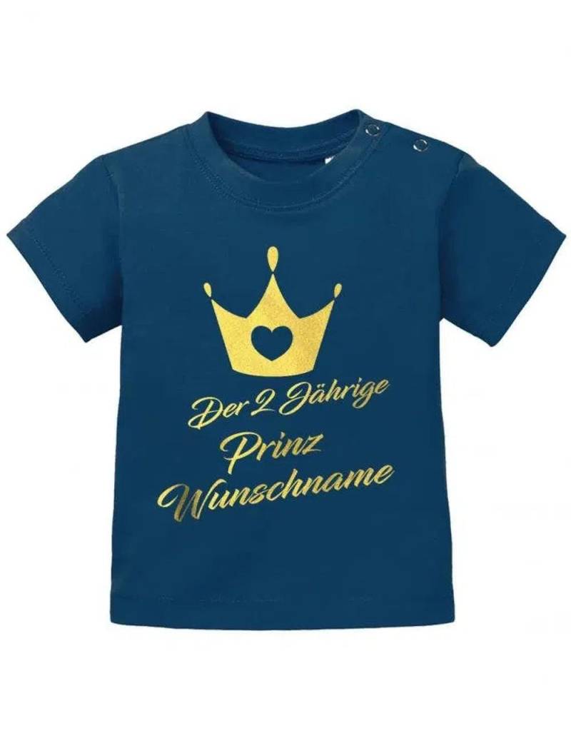 Der 2 Jährige Prinz Mit Wunschname - Geburtstag Shirt Baby T-Shirt von myShirtStore