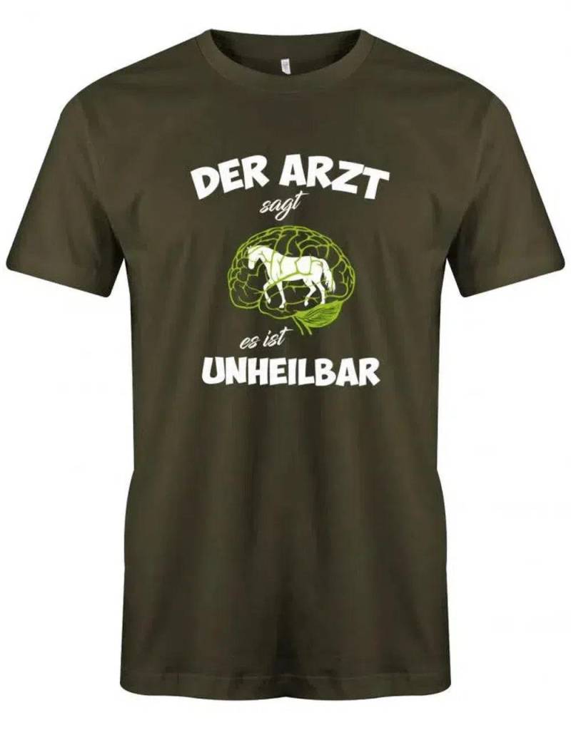 Der Arzt Sagt Es Ist Unheilbar - Pferde Reiten Herren T-Shirt von myShirtStore