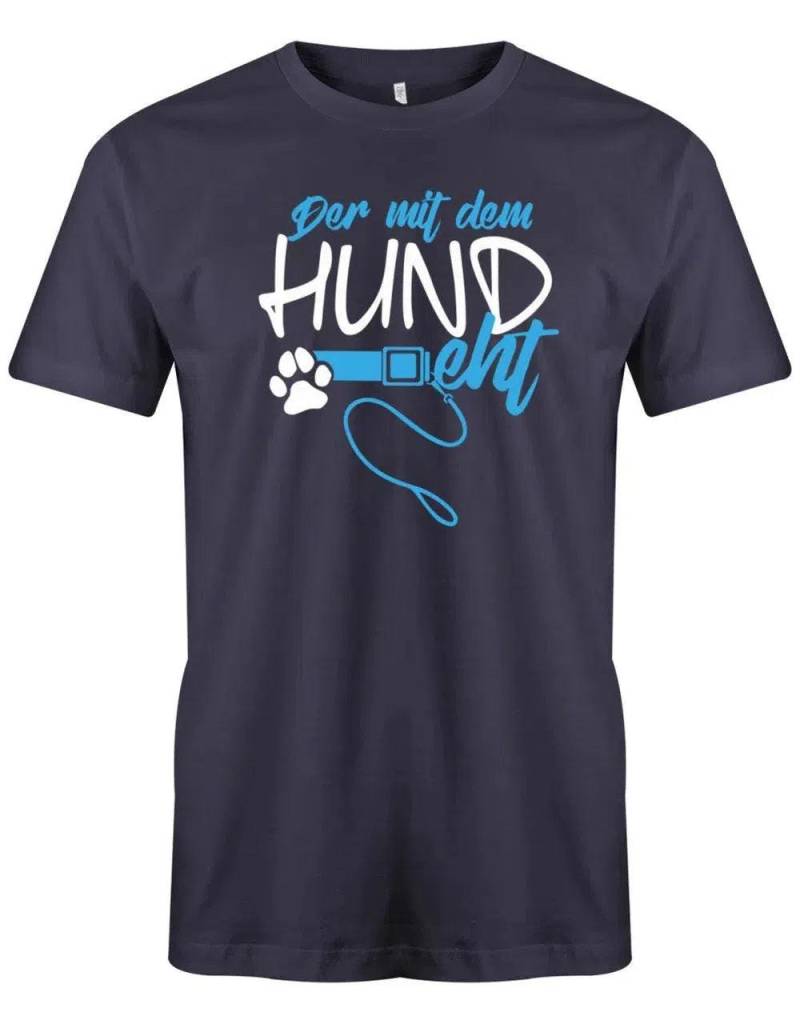Der Mit Dem Hund Geht - Hundeleine Herren T-Shirt von myShirtStore