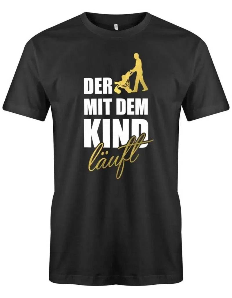 Der Mit Dem Kind Läuft - Papa Shirt Herren von myShirtStore