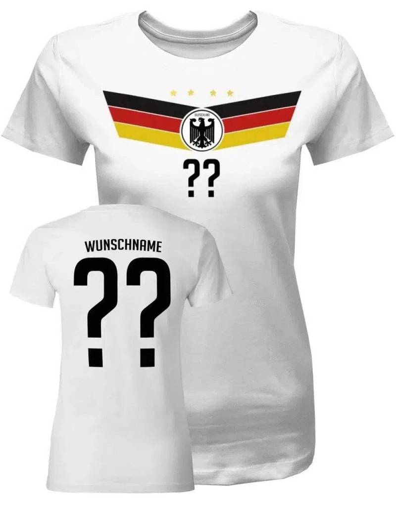 Deutschland Flügel - Wunschname Wunschnummer Wm Em Fan Damen T-Shirt von myShirtStore