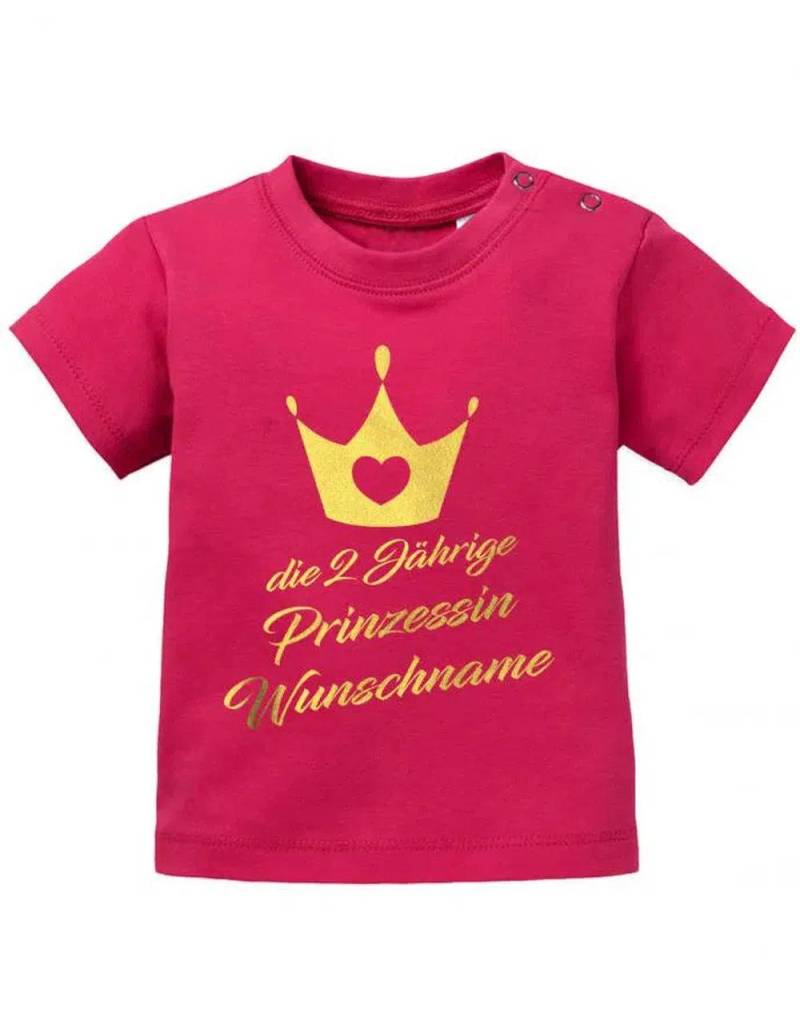 Die 2 Jährige Prinzessin Mit Wunschname - Geburtstag Shirt Baby T-Shirt von myShirtStore