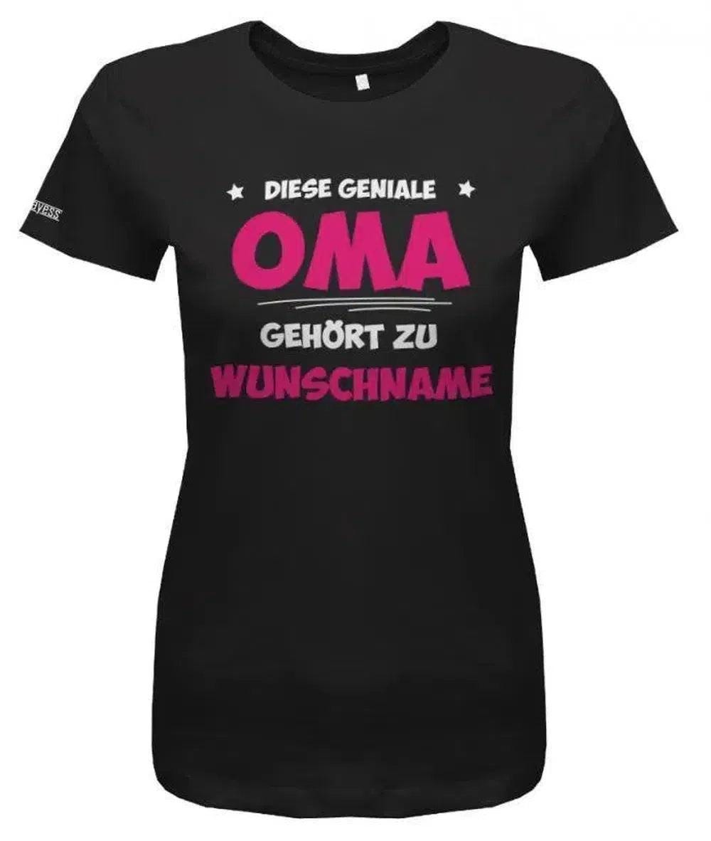 Diese Geniale Oma Gehört Zu Wunschname - Personalisierbar Mit Deinem Wunschnamen Damen T Shirt von myShirtStore