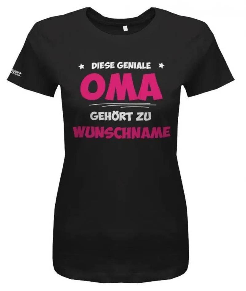 Diese Geniale Oma Gehört Zu Wunschname - Personalisierbar Mit Deinem Wunschnamen Damen T Shirt von myShirtStore