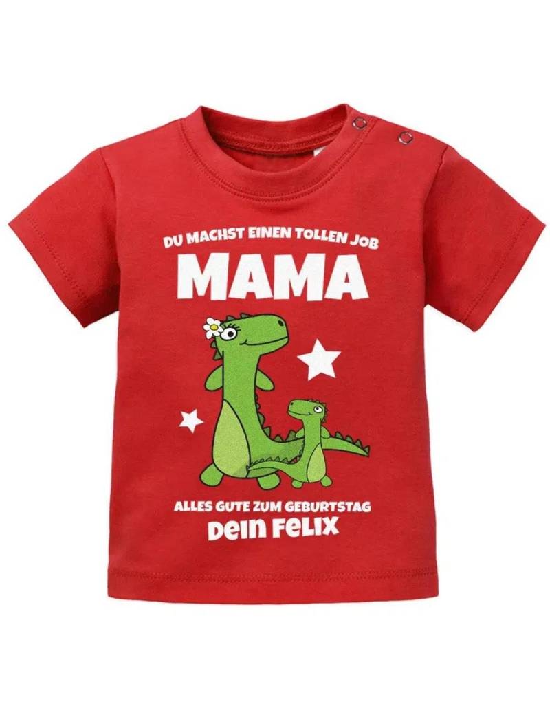 Du Machst Einen Tollen Job Mama Personalisiert Mit Name - Baby Shirt von myShirtStore
