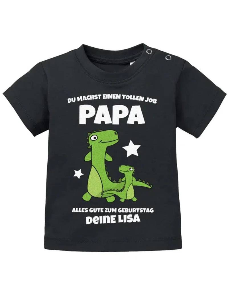 Du Machst Einen Tollen Job Papa Personalisiert Mit Name - Baby Shirt von myShirtStore