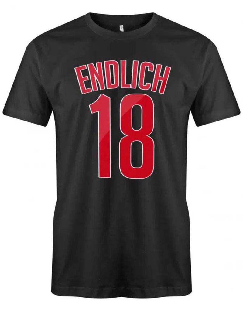 Endlich 18 Collage Style - Geburtstag Shirt Junge von myShirtStore