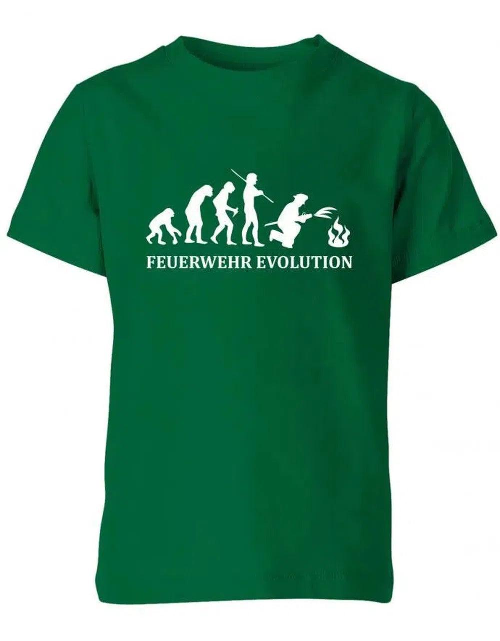 Feuerwehr Evolution - Feuerwehrmann Kinder T-Shirt von myShirtStore