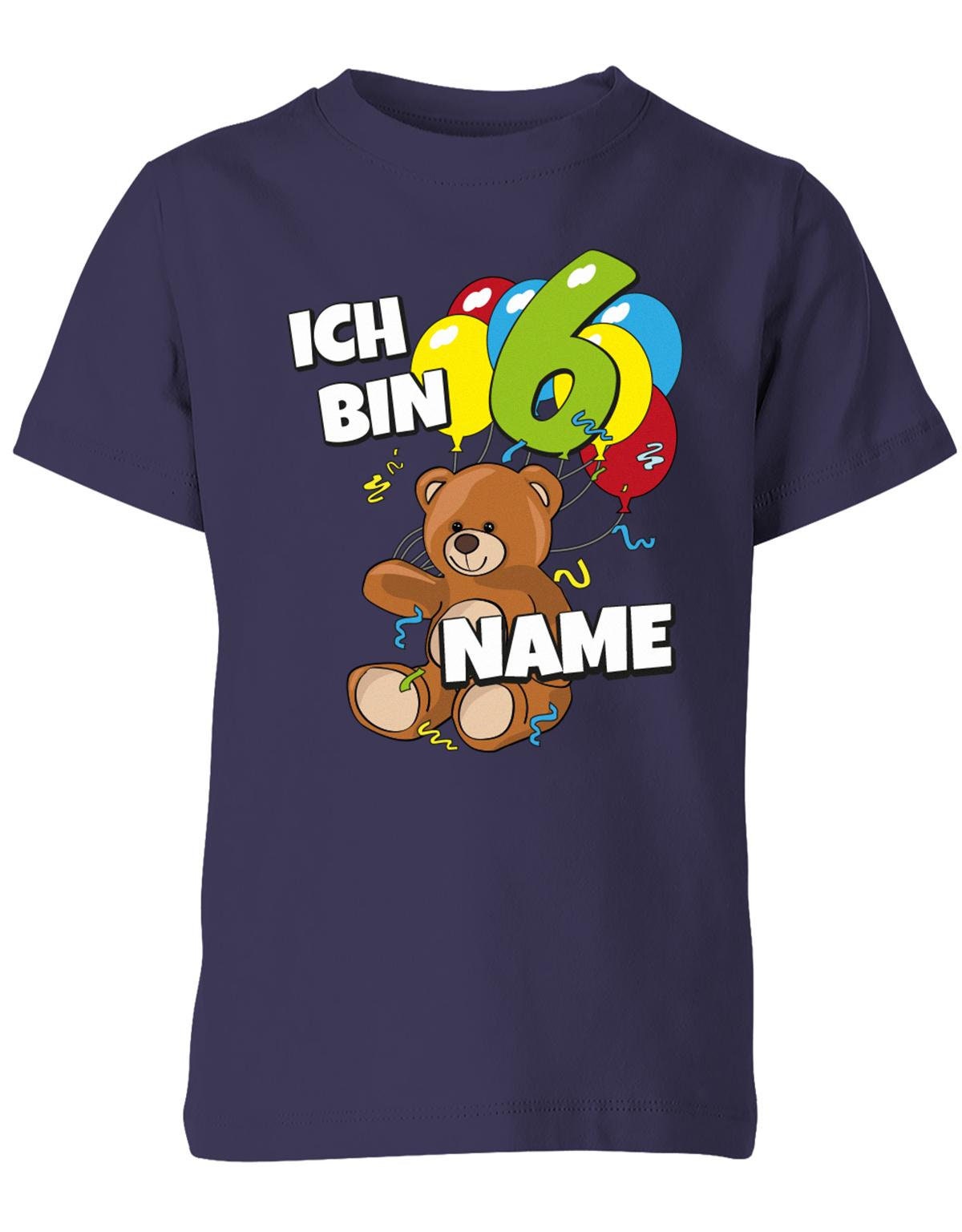 Geburtstagsshirt 6 Ich Bin Teddybär Mit Luftballons Und Name Geburtstagsshirt 6 Ich Bin Teddybär Mit Luftballons Und Name von myShirtStore