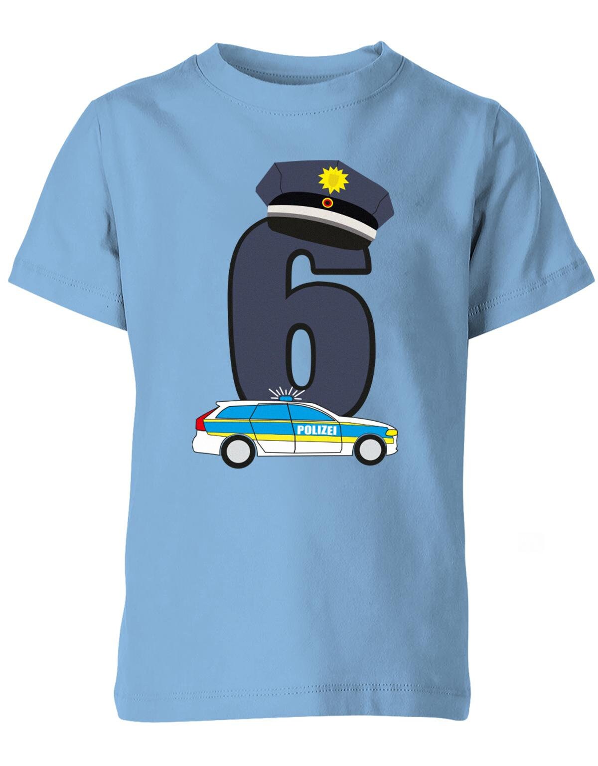 Geburtstagsshirt 6 Polizei Junge Und Mädchen von myShirtStore