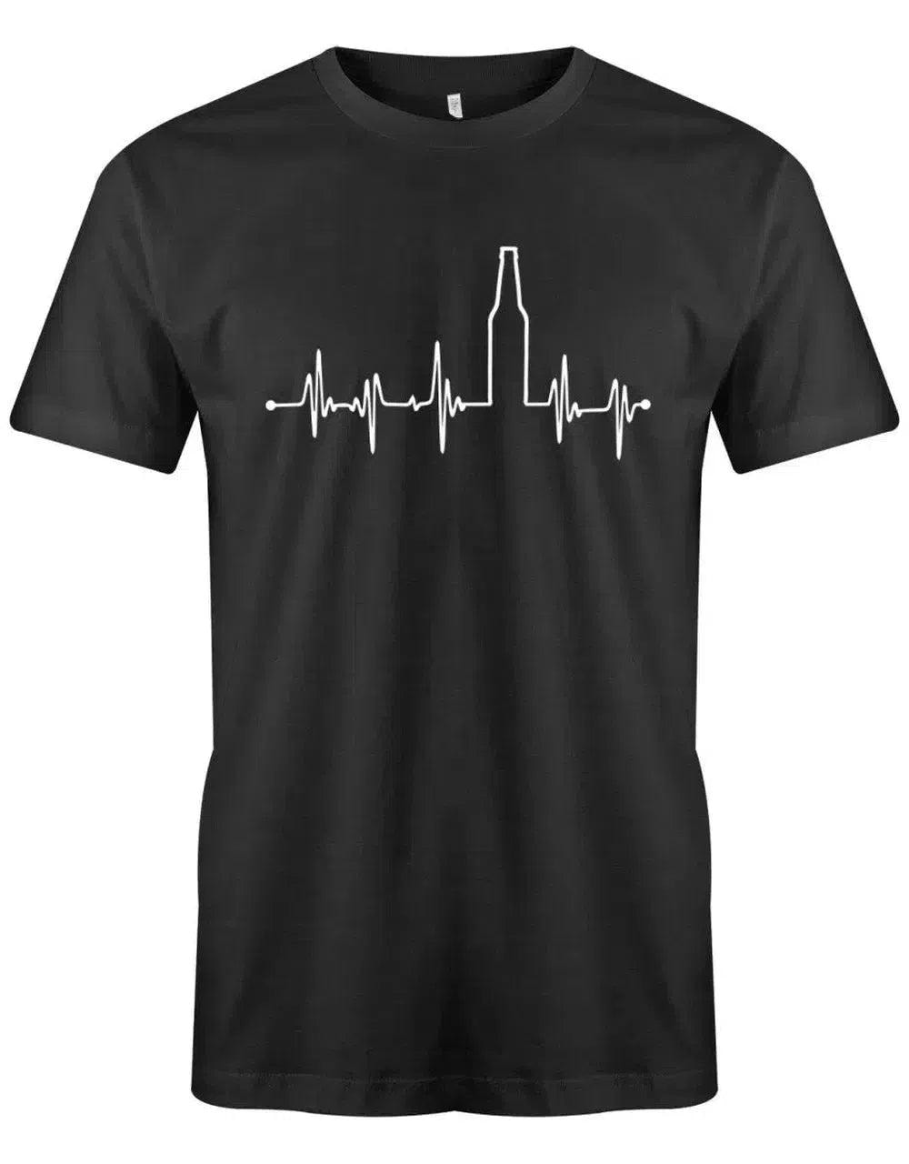 Herzschlag Bier Flasche - Herren T-Shirt von myShirtStore