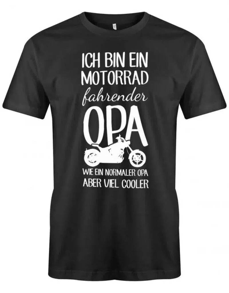 Ich Bin Ein Motorrad Fahrender Opa Wie Normaler Aber Viel Cooler - Herren T-Shirt von myShirtStore