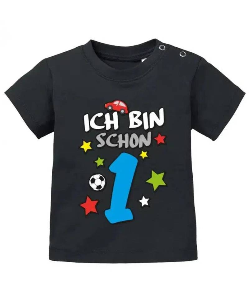 Ich Bin Schon 1 - Digital Jungen Erster Geburtstag Baby Shirt von myShirtStore
