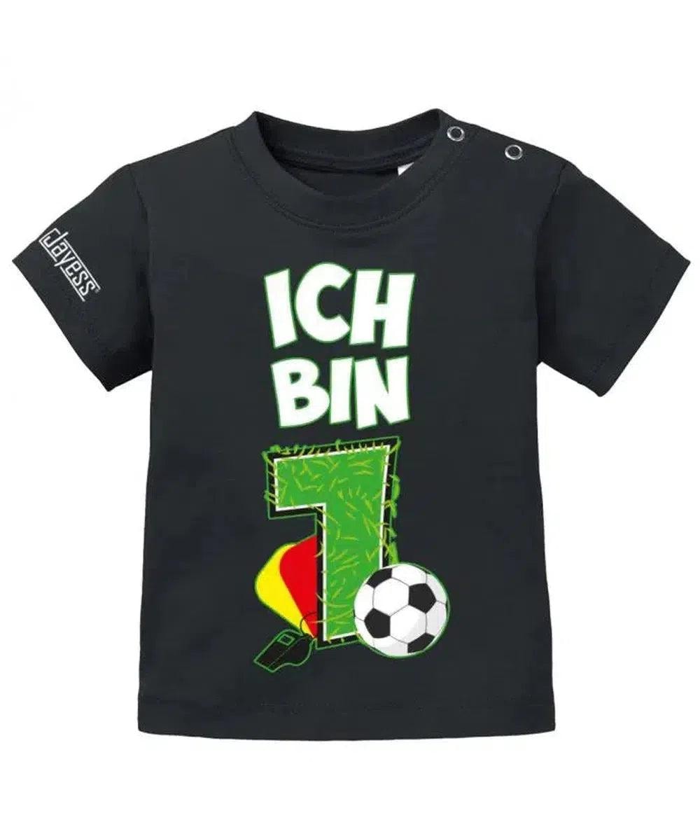 Ich Bin Schon 1 - Fußball Erster Geburtstag Jungen Baby Shirt von myShirtStore