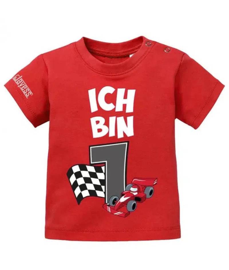 Ich Bin Schon 1 - Rennwagen Erster Geburtstag Jungen Baby Shirt von myShirtStore