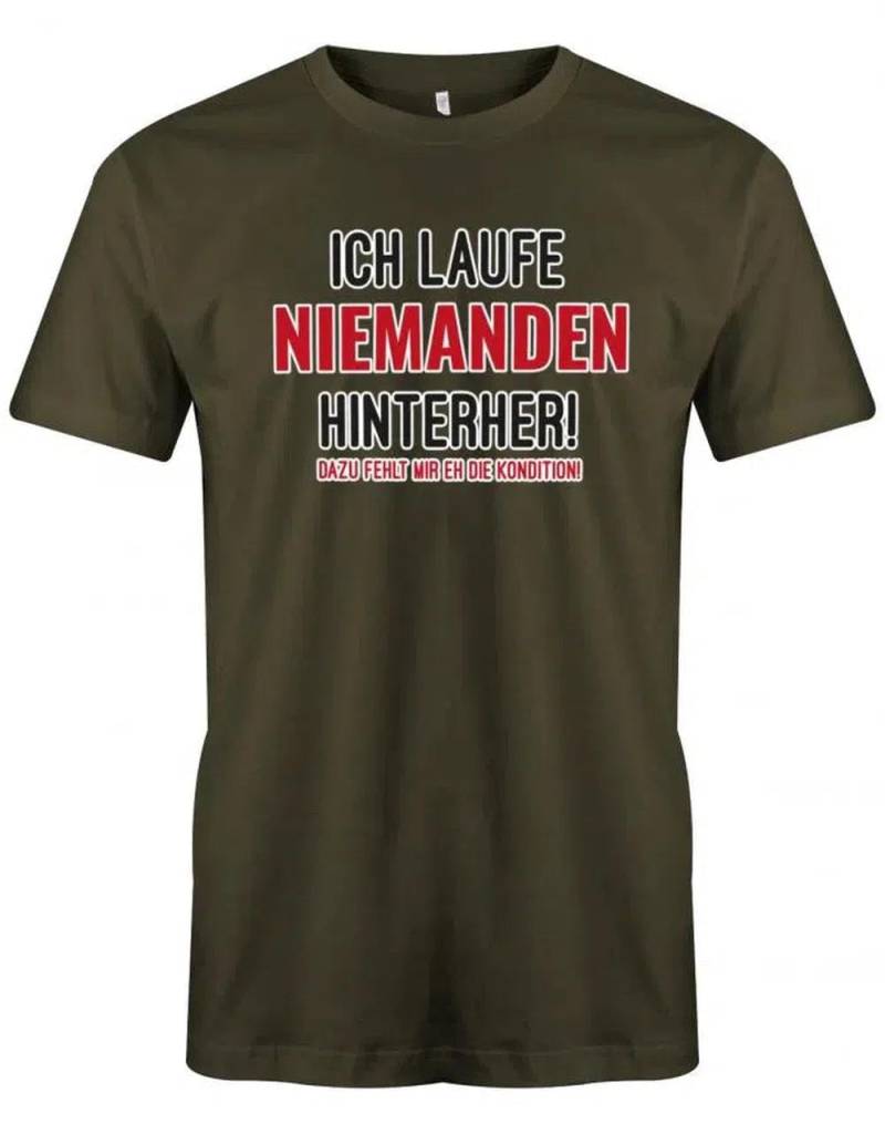 Ich Laufe Niemanden Hinterher - Kondition Herren T-Shirt von myShirtStore