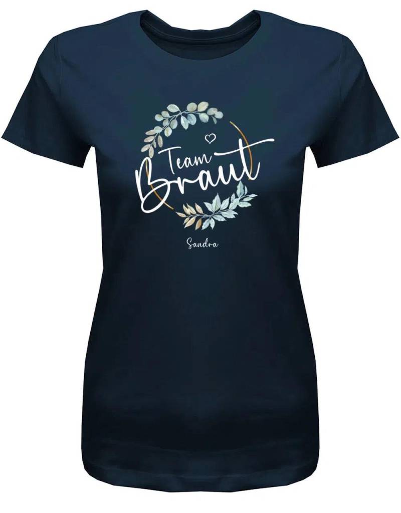 Jga Shirt Braut Team Mit Name Flower Blumen Ring Frauen von myShirtStore