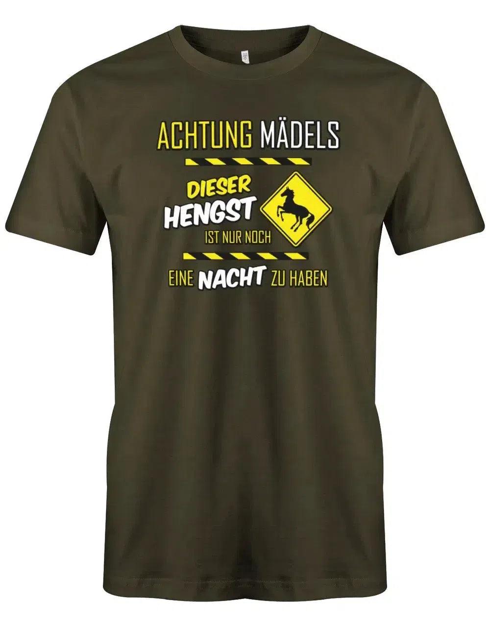 Jga Shirt Männer - Achtung Mädels Dieser Hengst Ist Noch Eine Nacht Zu Haben von myShirtStore
