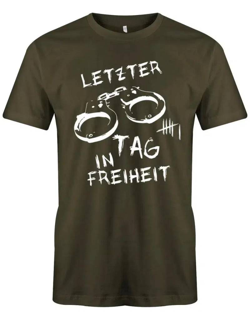 Jga Shirt Männer - Letzter Tag in Freiheit Handschellen von myShirtStore