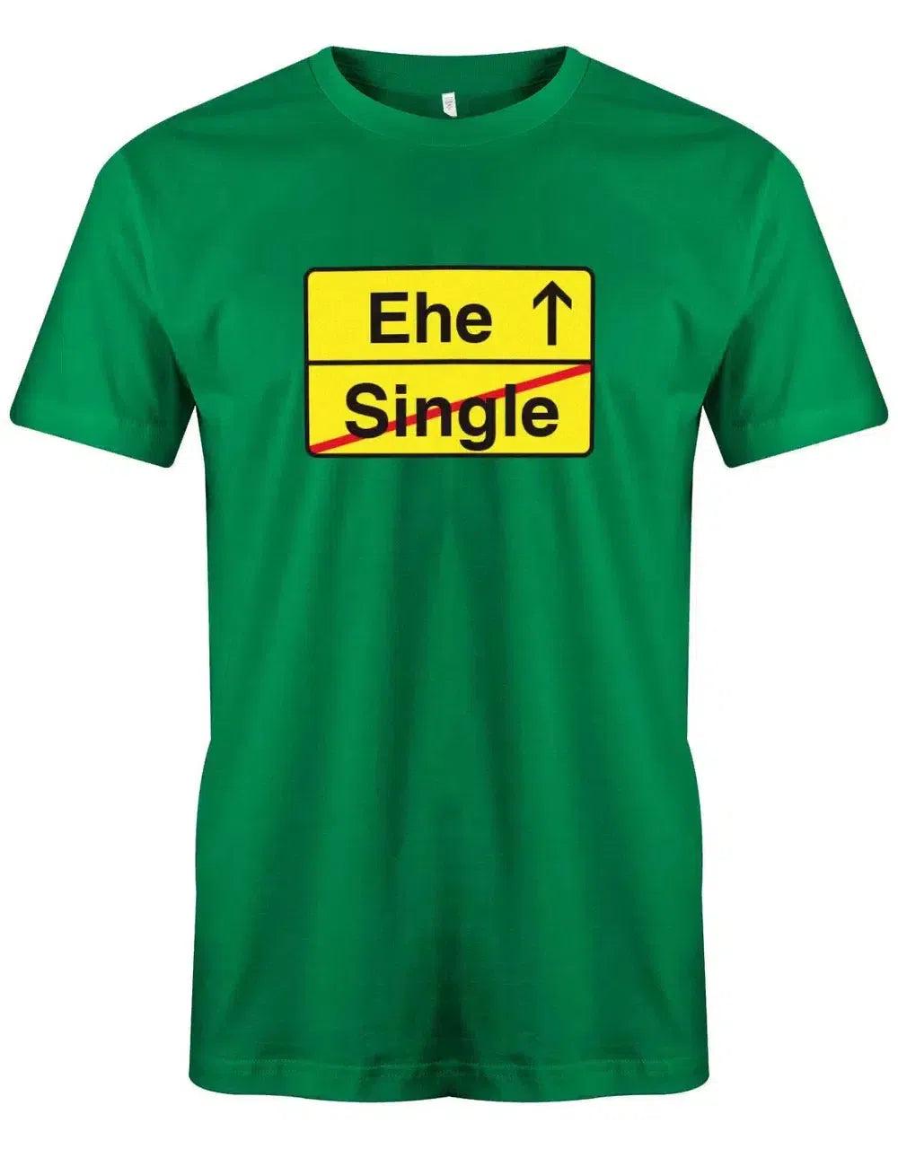Jga Shirt Männer - Ortwechsel Schild Ehe Single Bräutigam von myShirtStore