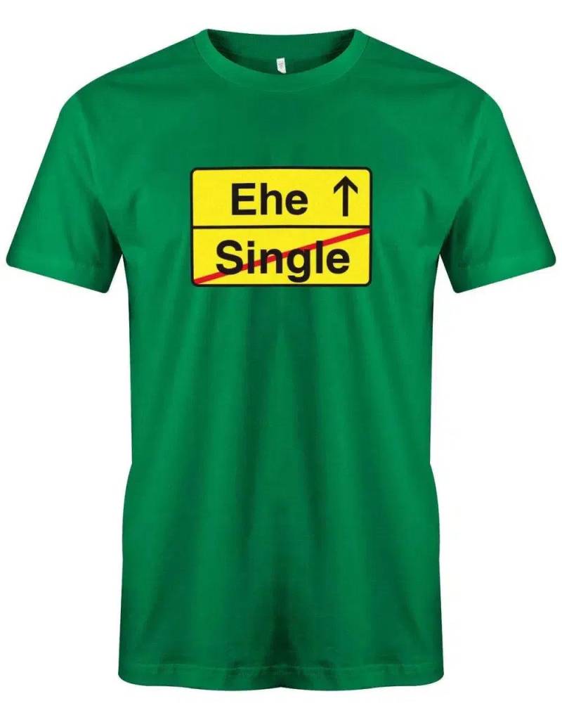 Jga Shirt Männer - Ortwechsel Schild Ehe Single Bräutigam von myShirtStore